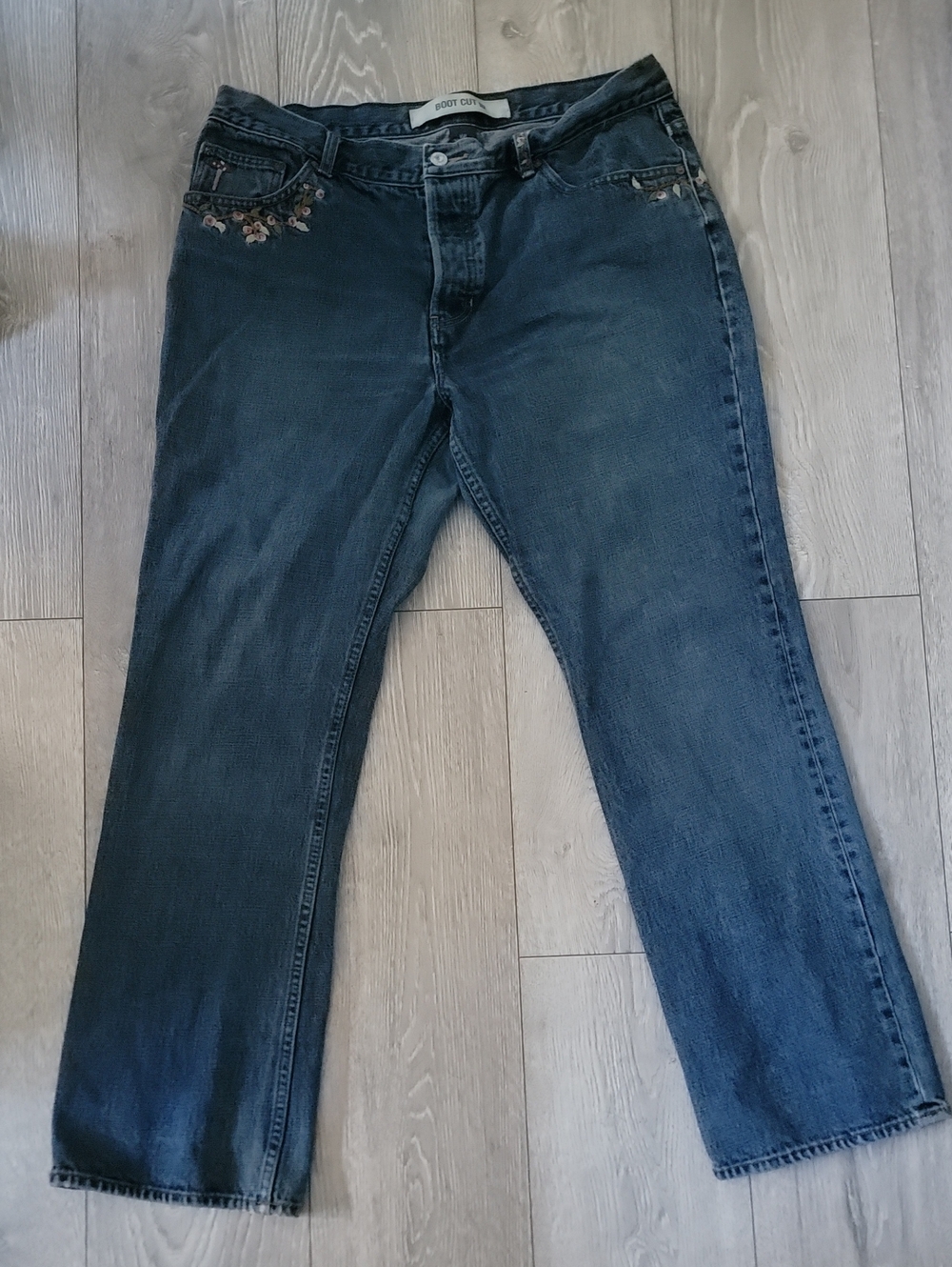 Gap Y2K Bootcut Embroidered Jeans